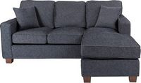 OSP Home Furnishings - Russell L-Shape Sectional Sofa - Navy