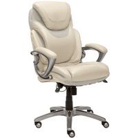 Serta - AIR Bonded Leather Executive Chair - Cream