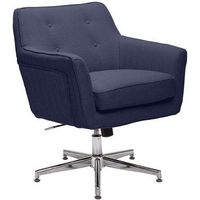 Serta - Ashland Memory Foam &amp; Twill Fabric Home Office Chair - Blue