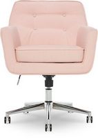 Serta - Ashland Memory Foam &amp; Twill Fabric Home Office Chair - Blush Pink