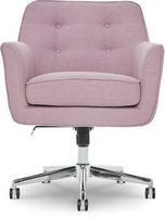 Serta - Ashland Memory Foam &amp; Twill Fabric Home Office Chair - Lilac