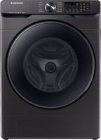 Samsung - 5.0 Cu. Ft.  High-Efficiency Stackable Smart Front Load Washer with Steam - Black Stain...