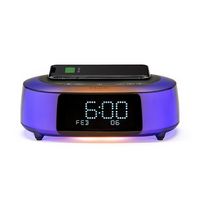 iHome - TimeBoost Glow - Color Changing Bluetooth Alarm Clock Speaker System with Qi Wireless Fas...