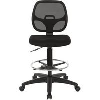 WorkSmart - DC Series Fabric Drafting Chair - Black