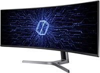 Samsung - CRG9 Series Odyssey 49&quot; LED Curved Dual QHD FreeSync and G-Sync Gaming Monitor - Black ...