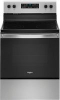 Whirlpool - 5.3 Cu. Ft. Freestanding Electric Range with Steam-Cleaning and Frozen Bake™ - Stainl...