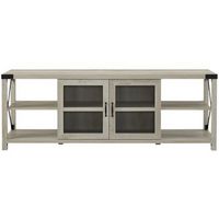 Walker Edison - Farmhouse TV Stand Cabinet for Most TVs Up to 78&quot; - White Oak