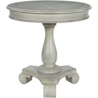 OSP Home Furnishings - Avalon Accent Round Traditional Veneer Table - White