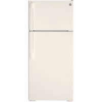 GE - 16.6 Cu. Ft. Top-Freezer Refrigerator with LED Interior Lighting - Bisque
