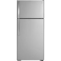 GE - 16.6 Cu. Ft. Top-Freezer Refrigerator - Stainless steel