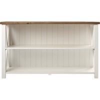 Walker Edison - 52&quot; Solid Wood Farmhouse Storage Console - White/Rustic Oak