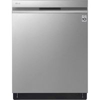 LG - 24&quot; Top Control Built-In Smart WiFi-Enabled Dishwasher with Steam, 3rd Rack and Stainless St...