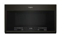 Whirlpool - 2.1 Cu. Ft. Over-the-Range Microwave with Sensor and Steam Cooking - Black Stainless ...