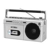 Victrola - Boombox with AM/FM Radio - Silver