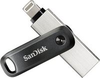 SanDisk - iXpand Flash Drive Go 128GB USB 3.0 Type-A to Apple Lightning for iPhone &amp; iPad - Black...