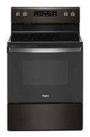 Whirlpool - 5.3 Cu. Ft. Freestanding Electric Range with Self-Cleaning and Frozen Bake - Black St...