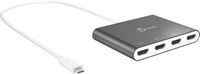 j5create - USB-C to 4-Port HDMI Multi-Monitor Adapter - Silver