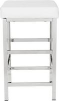 OSP Home Furnishings - Backless 26" Stool - White