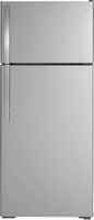 GE - 17.5 Cu. Ft. Top-Freezer Refrigerator with LED Interior Lighting - Stainless Steel