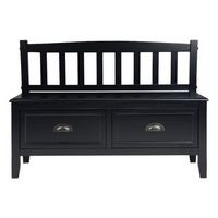Simpli Home - Burlington SOLID WOOD 42 inch Wide Transitional Entryway Storage Bench with Drawers...