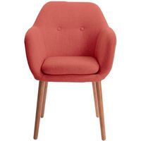 Elle Decor - Mid-Century Modern Armchair - French Red