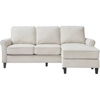 Serta - Harmon L-Shaped Fabric 2-Piece Sectional Sofa - Cream