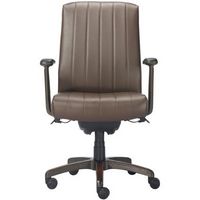 La-Z-Boy - Bennett Faux Leather and Wood Frame Executive Chair - Brown
