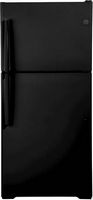 GE - 19.2 Cu. Ft. Top-Freezer Refrigerator with LED Internal Lighting - Black