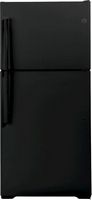 GE - 19.2 Cu. Ft. Top-Freezer Refrigerator - Black