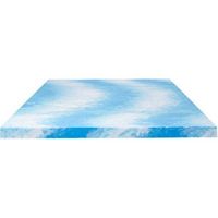 Sealy - 3 + 1 Memory Foam Topper with Fiber Fill Cover - Full - Blue