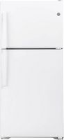 GE - 21.9 Cu. Ft. Top-Freezer Refrigerator with Garage Ready Performance - White