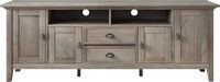 Simpli Home - Redmond SOLID WOOD 72 inch Wide Transitional TV Media Stand in Distressed Grey For ...