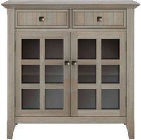 Simpli Home - Acadian SOLID WOOD 36 inch Wide Transitional Entryway Hallway Storage Cabinet in Di...