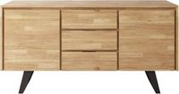 Simpli Home - Lowry Modern Industrial Acacia Wood And Metal 2-Door 3-Drawer Sideboard - Distresse...