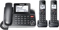 Panasonic - KX-TGF882B Link2Cell DECT 6.0 Expandable Corded/Cordless Phone with Digital Answering...