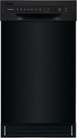 Frigidaire 18&quot; Compact Front Control Built-In Dishwasher with Stainless Steel Tub, 52 dba - Black