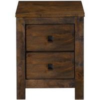Finch - Stratford Farmhouse Wood 2-Drawer Night Stand - Classic Brown