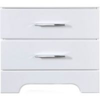 Click Decor - Hudson Transitional Wood 2-Drawer Night Stand - White