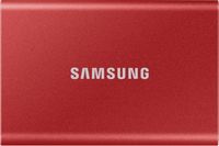 Samsung - T7 2TB External USB 3.2 Gen 2 Portable SSD with Hardware Encryption - Metallic Red