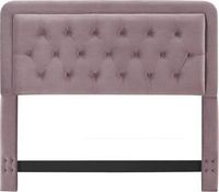 Elle Decor - Amery Tufted Upholstered Queen Headboard - Mauve