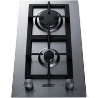 Summit Appliance - 12&quot; Built-In Gas Cooktop with 2 Burners - Stainless Steel