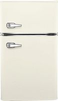 Insignia™ - 3.1 Cu. Ft. Retro Mini Fridge with Top Freezer and ENERGY STAR Certification - Creamy...