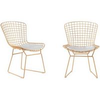 Elle Decor - Holly Metal &amp; Iron Chairs (Set of 2) - Gold