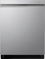 LG - 24&quot; Top Control Smart Built-In Stainless Steel Tub Dishwasher with 3rd Rack, QuadWash and 44...