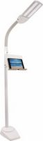 OttLite - Dual Shade LED Floor Lamp with USB Charging Station - White