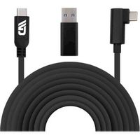 CASEMATIX - 13’ Charge-And-Sync Cable For PC Gaming On Meta Quest 3S, 3, 2 and Pro VR Headset - B...