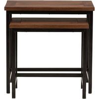 Simpli Home - Skyler 2 Pc Nesting Side Table - Dark Cognac Brown