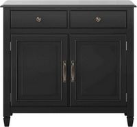 Simpli Home - Connaught Traditional Solid Wood Entryway Storage Cabinet - Black
