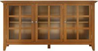 Simpli Home - Acadian SOLID WOOD 62 inch Wide Transitional Wide Storage Cabinet in - Light Golden...