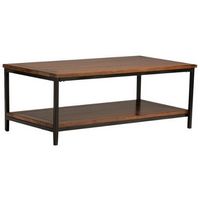 Simpli Home - Skyler Rectangular Modern Solid Mango Wood Coffee Table - Dark Cognac Brown